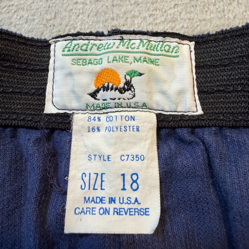 Vintage Navy Blue Corduroy Midi Skirt A-Line DRing Belt Pockets Plus Size 18 USA - Picture 5 of 8